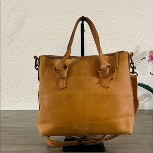 Able Rachel Crossbody Caramel Leather Tote